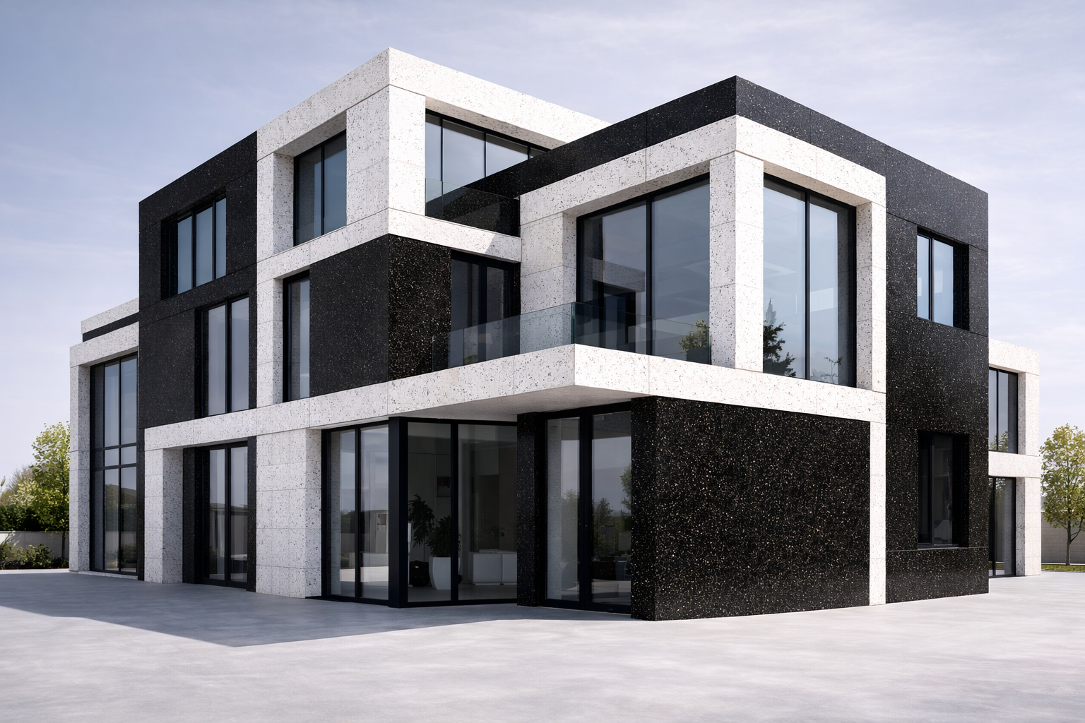 سنگ گرانیت در نمای ساختمان دیجی سنگ